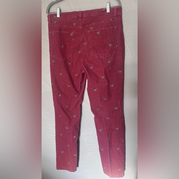 Talbots Embroidered Duck corduroy pants straight leg Size 12 - Picture 4 of 5